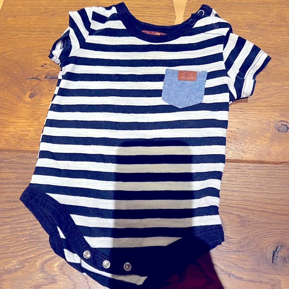 7 For All Mankind baby onesie